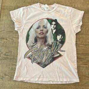 Madeworn Blondie Tshirt Pink Distressed